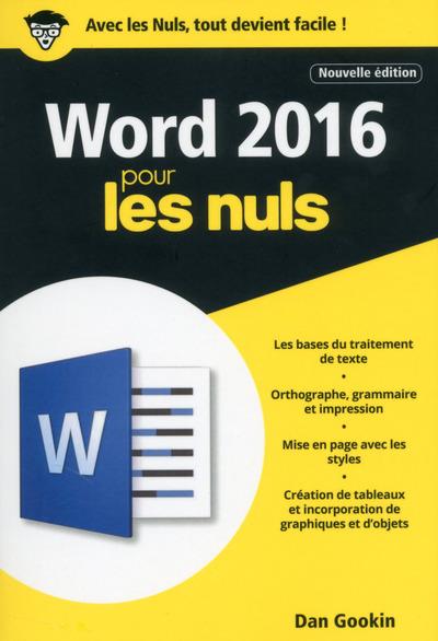 WORD 2016 2ED POCHE POUR LES NULS