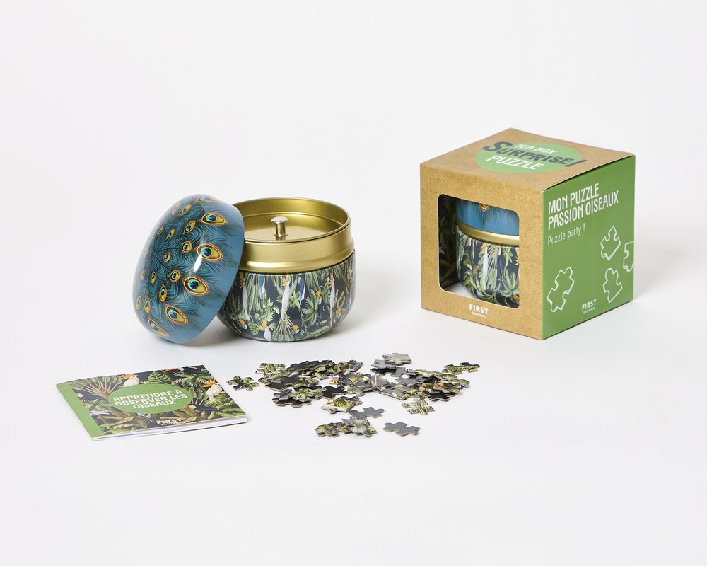 COFFRET TEA BOX SURPRISE MON PUZZLE PASSION OISEAUX