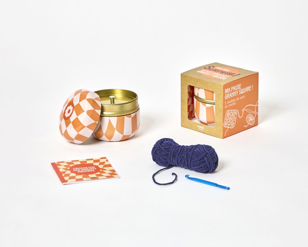 COFFRET TEA BOX SURPRISE LE KIT CROCHET GRANNY SQUARE