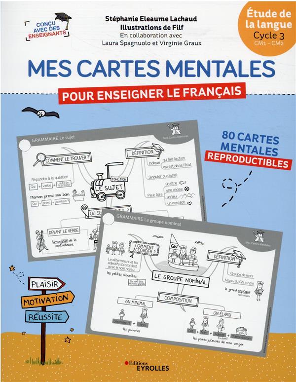 MES CARTES MENTALES POUR ENSEIGNER LE FRANCAIS - CYCLE 3 : CM1, CM2 - ETUDE DE LA LANGUE. 80 CARTES