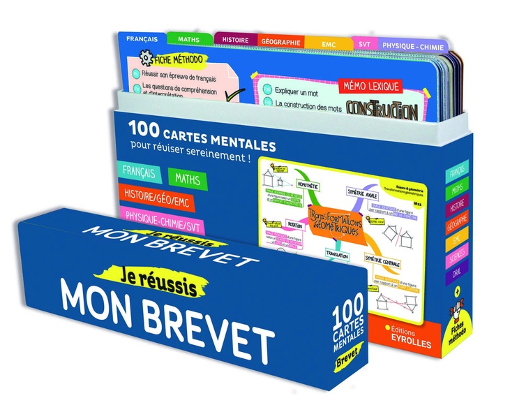JE REUSSIS MON BREVET - 100 CARTES MENTALES POUR REVISER SEREINEMENT !