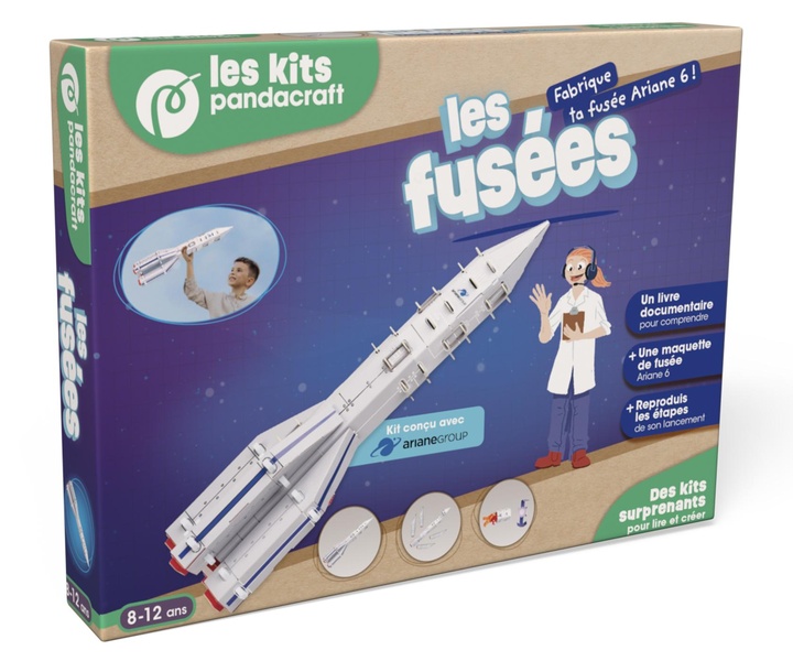 LES FUSEES - KIT PANDACRAFT 8-12 ANS - FABRIQUE TA FUSEE ARIANE 6 !