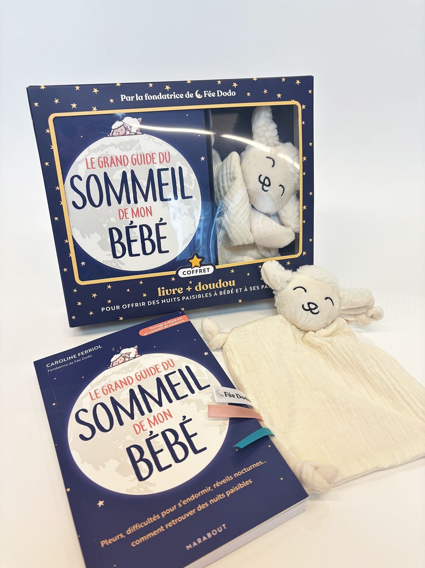 MON COFFRET LIVRE + DOUDOU PAR LA FONDATRICE DE FEE DODO - POUR OFFRIR DES NUITS PAISIBLES A BEBE ET