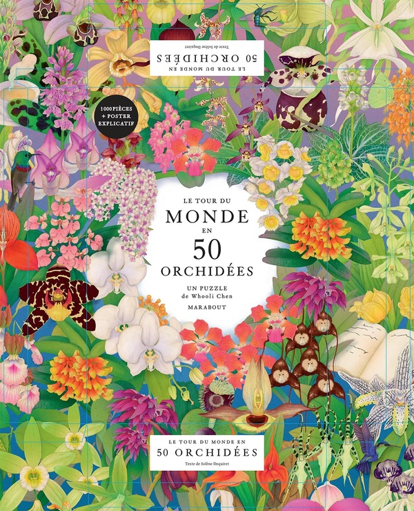 LE TOUR DU MONDE EN 50 ORCHIDEES - PUZZLE 1000 PIECES