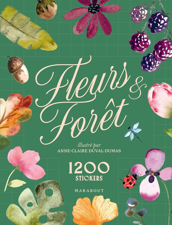 STICKERS FLEURS ET FORET - 1200 STICKERS