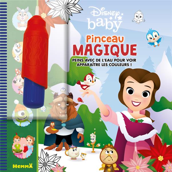 DISNEY BABY - PINCEAU MAGIQUE (BELLE HIVER) - PEINS AVEC DE L'EAU POUR VOIR APPARAITRE LES COULEURS