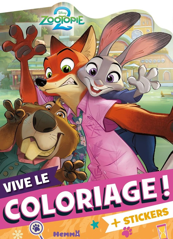 DISNEY ZOOTOPIE 2 - VIVE LE COLORIAGE ! - + STICKERS OFFERTS