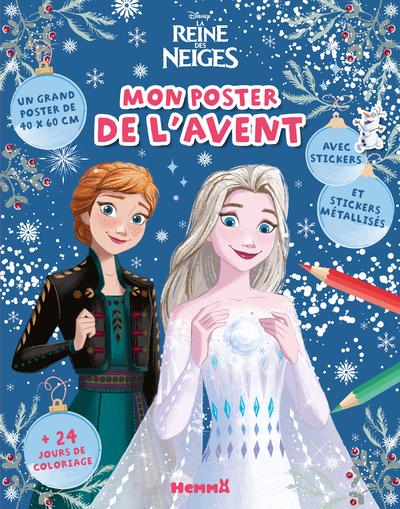 DISNEY LA REINE DES NEIGES - MON POSTER DE L'AVENT - 24 JOURS DE COLORIAGE - UN GRAND POSTER DE 40X6