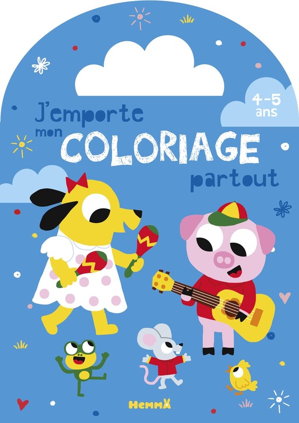 J'EMPORTE MON COLORIAGE PARTOUT (4-5 ANS) (ANIMAUX MUSIQUE)