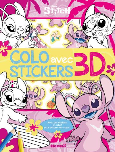 DISNEY STITCH - COLO AVEC STICKERS 3D (ANGEL) - AVEC DES STICKERS EN RELIEF POUR DECORER TES COLOS !