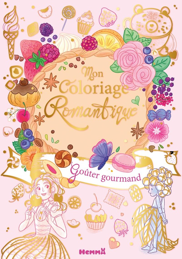 MON COLORIAGE ROMANTIQUE - GOUTER GOURMAND