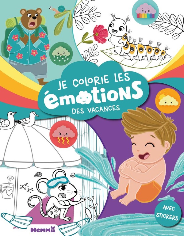 JE COLORIE LES EMOTIONS DES VACANCES - AVEC STICKERS