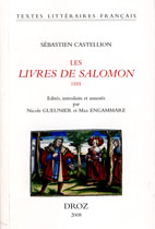 LES LIVRES DE SALOMON : PROVERBES, ECCLESIASTE, CANTIQUE DES CANTIQUES 1555