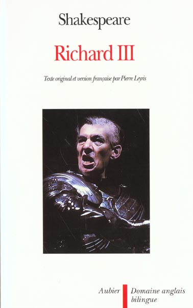 RICHARD III, BILINGUE ANGLAIS-FRANCAIS