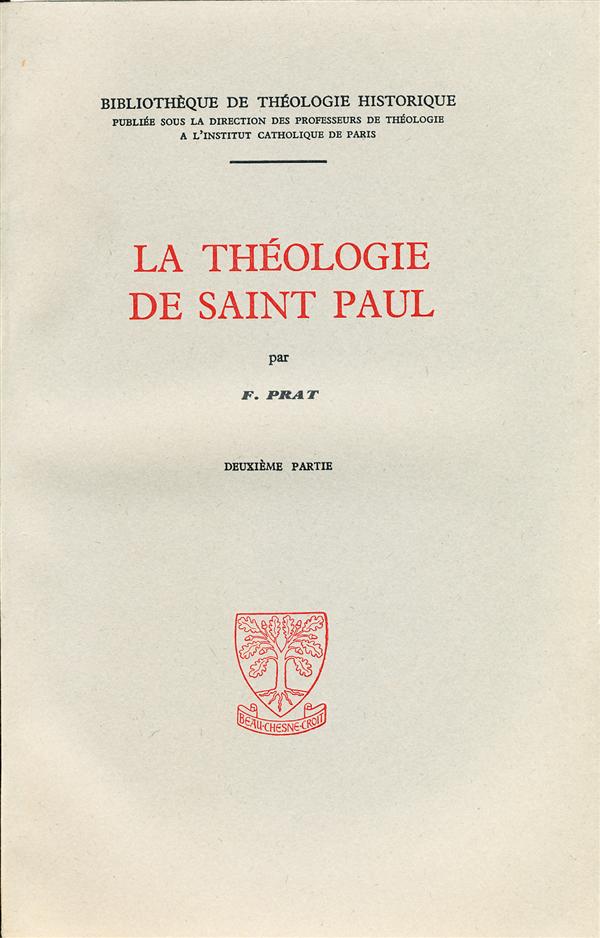 TH N510 - TOME 1-2 LA THEOLOGIE DE SAINT PAUL