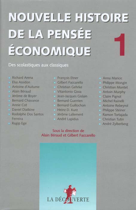 NOUVELLE HISTOIRE DE LA PENSEE ECONOMIQUE TOME 1 - VOL01