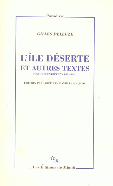 L'ILE DESERTE ET AUTRES TEXTES