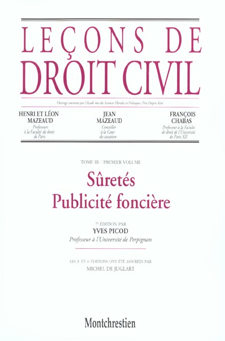 SURETES - PUBLICITE FONCIERE - 7EME EDITION