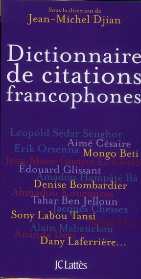 DICTIONNAIRE DES CITATIONS FRANCOPHONES