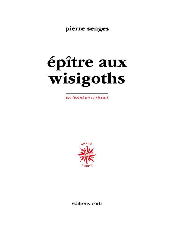 EPITRE AUX WISIGOTHS