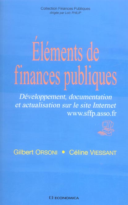 ELEMENTS DE FINANCES PUBLIQUES