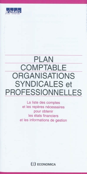 PLAN COMPTABLE ORGANISATIONS SYNDICALES
