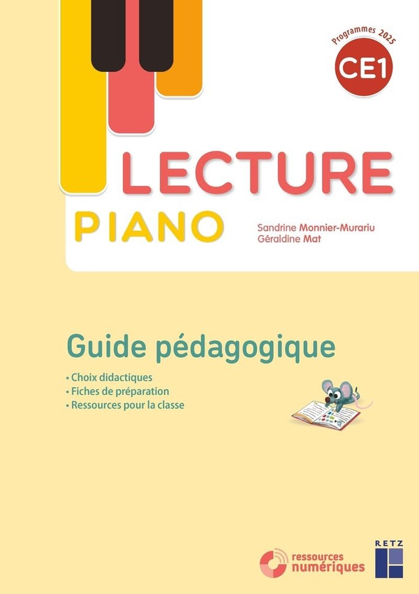 LECTURE PIANO CE1 - GUIDE PEDAGOGIQUE + TELECHARGEMENT