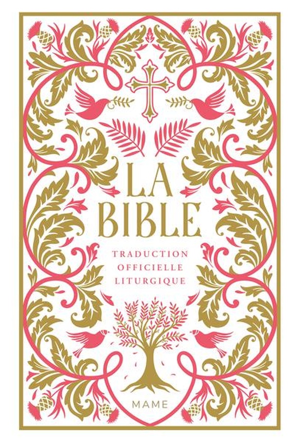 LA BIBLE RELIEE + JASPAGE CLAIRE - ROUGE CORAIL
