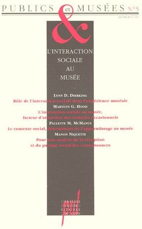 PUBLICS ET MUSEES N  5. L'INTERACTION SOCIALE AU MUSEE