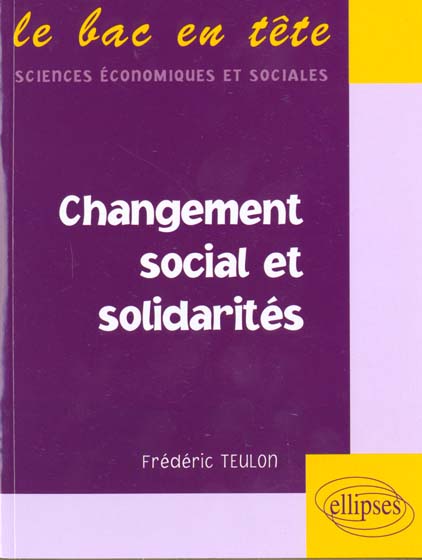 CHANGEMENT SOCIAL ET SOLIDARITES