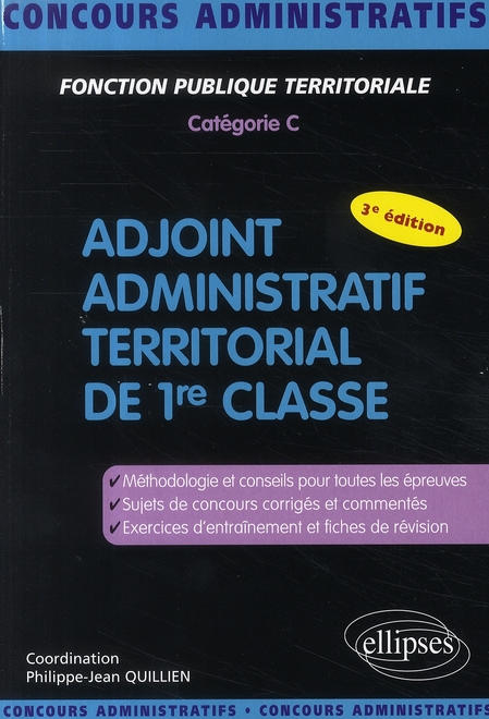 ADJOINT ADMINISTRATIF TERRITORIAL - 3E EDITION