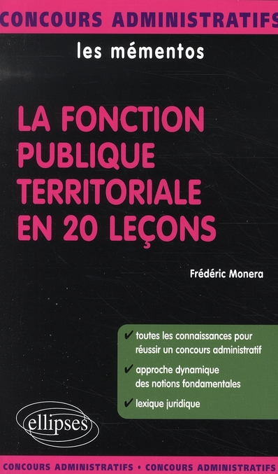 LA FONCTION PUBLIQUE TERRITORIALE EN 20 LECONS