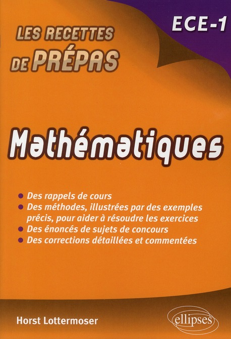 MATHEMATIQUES - ECE 1RE ANNEE