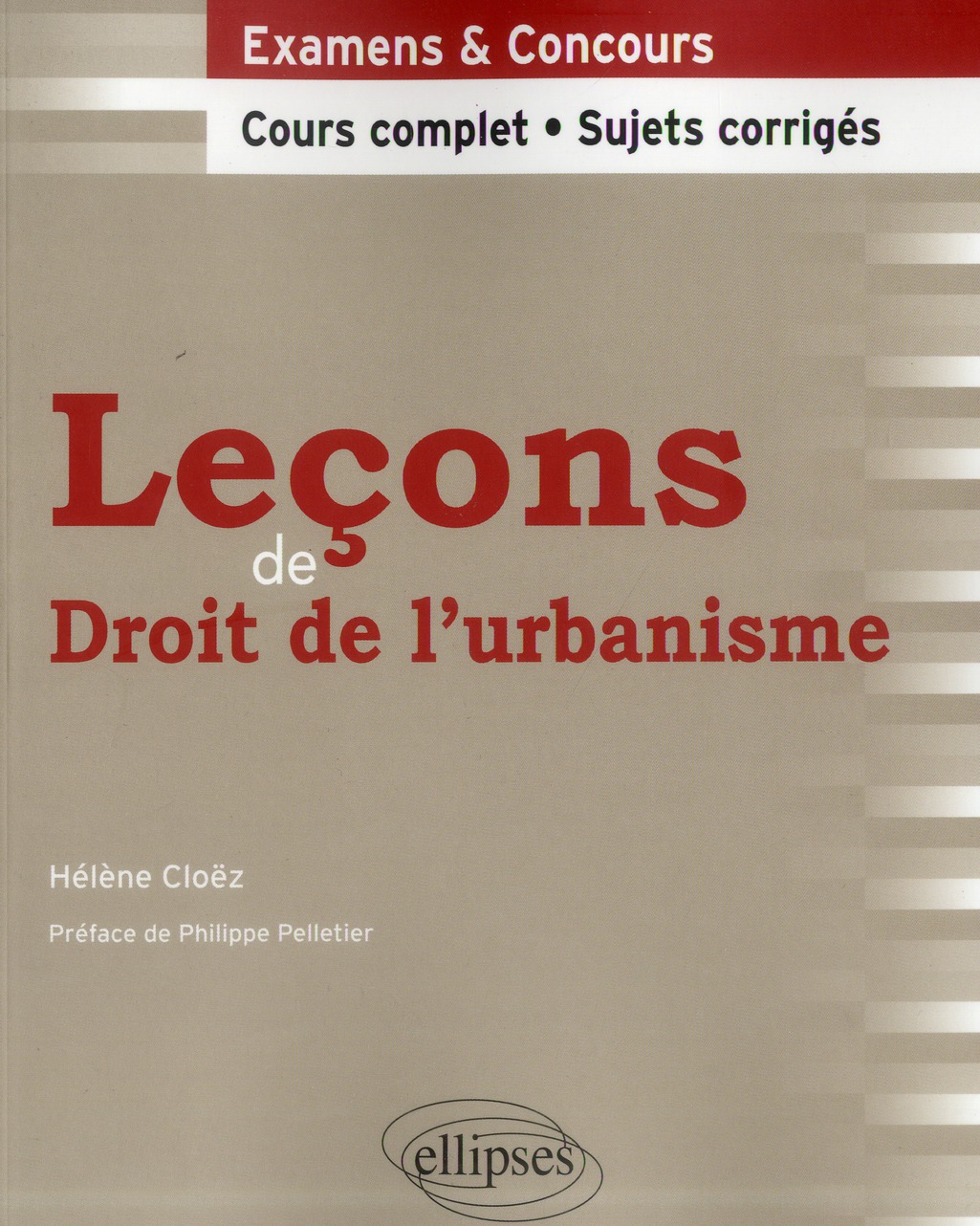 LECONS DE DROIT DE L'URBANISME. COURS COMPLET ET SUJETS CORRIGES