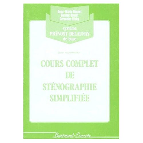 CORRIGE COURS COMPLET DE STENO.(VERT)