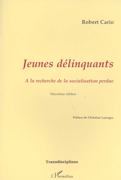 JEUNES DELINQUANTS - A LA RECHERCHE DE LA SOCIALISATION PERDUE