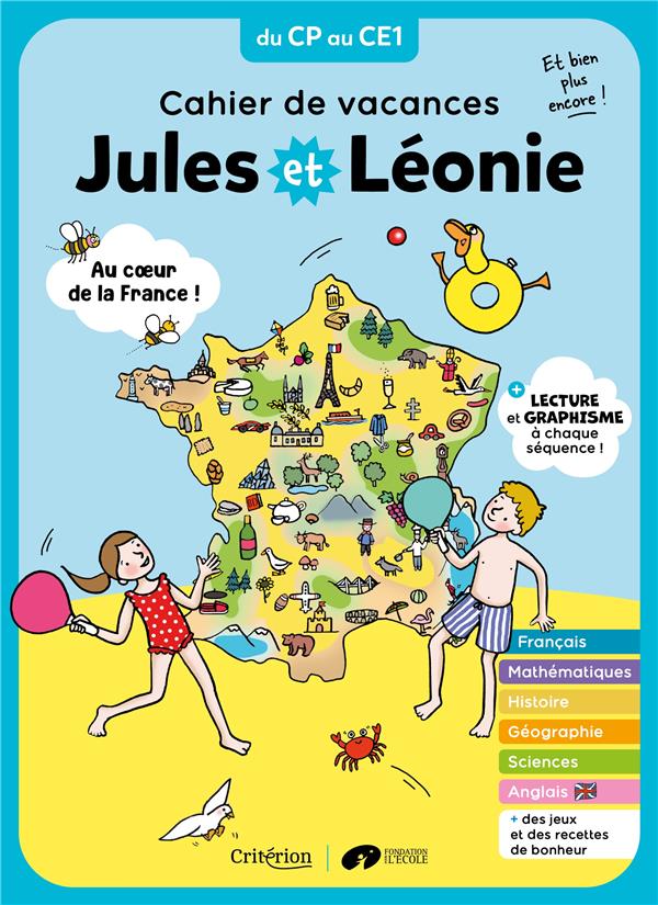 CAHIER DE VACANCES JULES ET LEONIE DU CP AU CE1