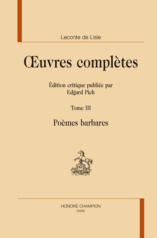 POEMES BARBARES