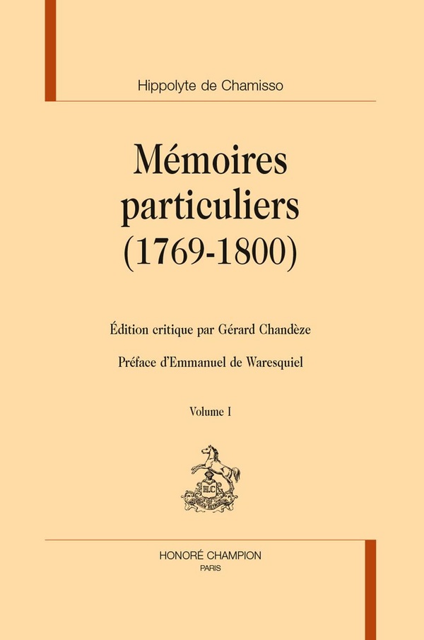 MEMOIRES PARTICULIERS (1769-1800). 2 VOLUMES
