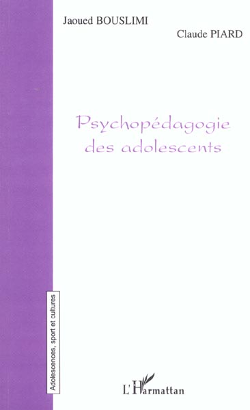 PSYCHOPEDAGOGIE DES ADOLESCENTS