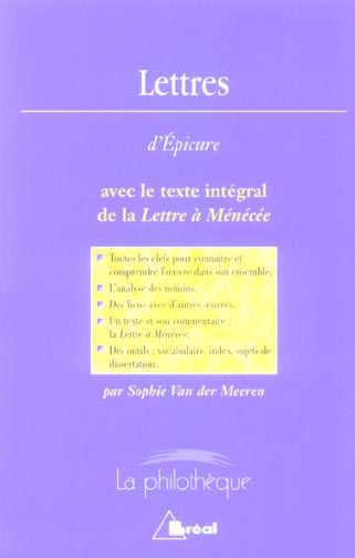 LETTRE A MENECEE (EPICURE)