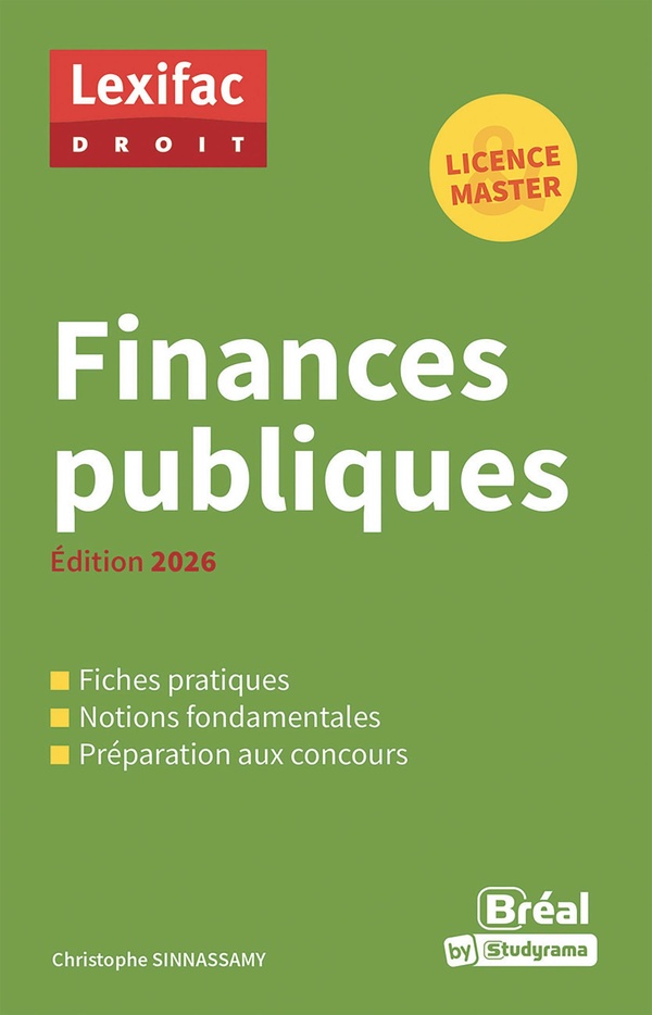 LEXIFAC DROIT - FINANCES PUBLIQUES - EDITION 2026
