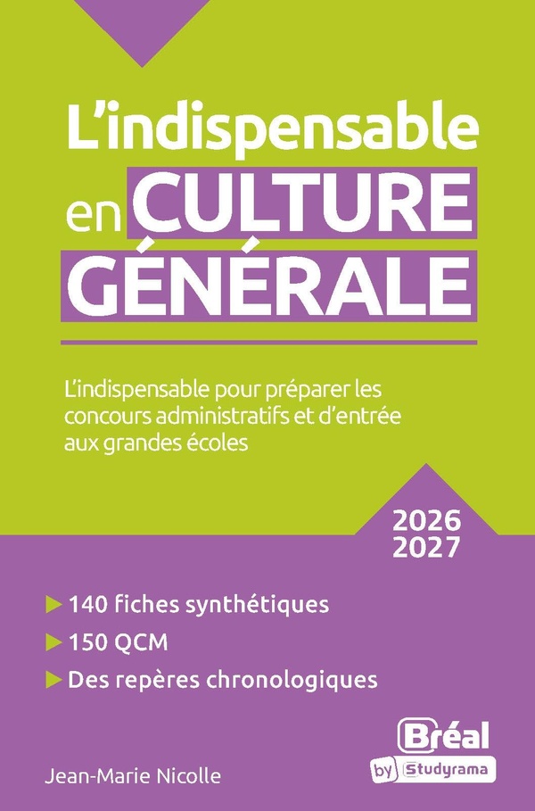 L'INDISPENSABLE EN PREPAS - L'INDISPENSABLE EN CULTURE GENERALE - 2026-2027