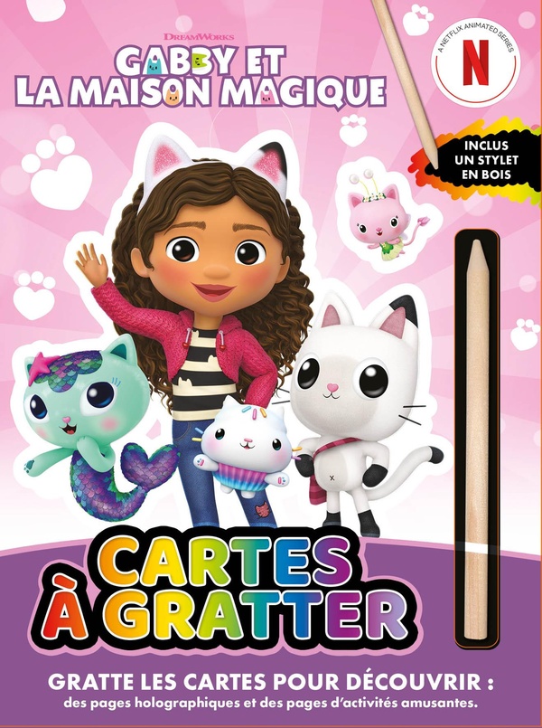 GABBY ET LA MAISON MAGIQUE : CARTES A GRATTER - GRATTE LES CARTE POUR DECOUVRIR : DES PAGES HOLOGRAP
