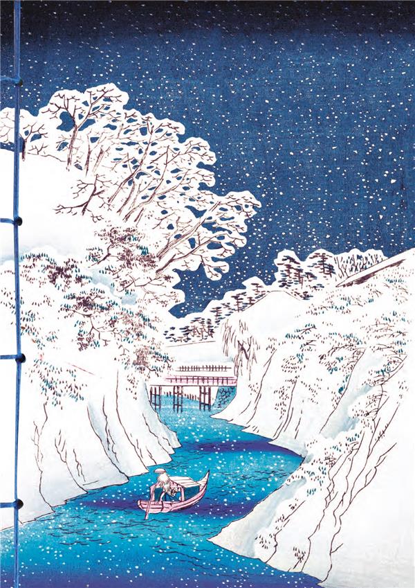 CARNET HAZAN LA  NEIGE DANS L'ESTAMPE JAPONAISE 18 X 26 CM (PAPETERIE)