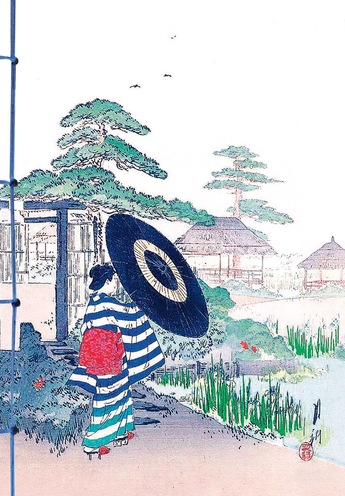 CARNET HAZAN LES JARDINS DANS L'ESTAMPE JAPONAISE 16 X 23 CM (PAPETERIE)