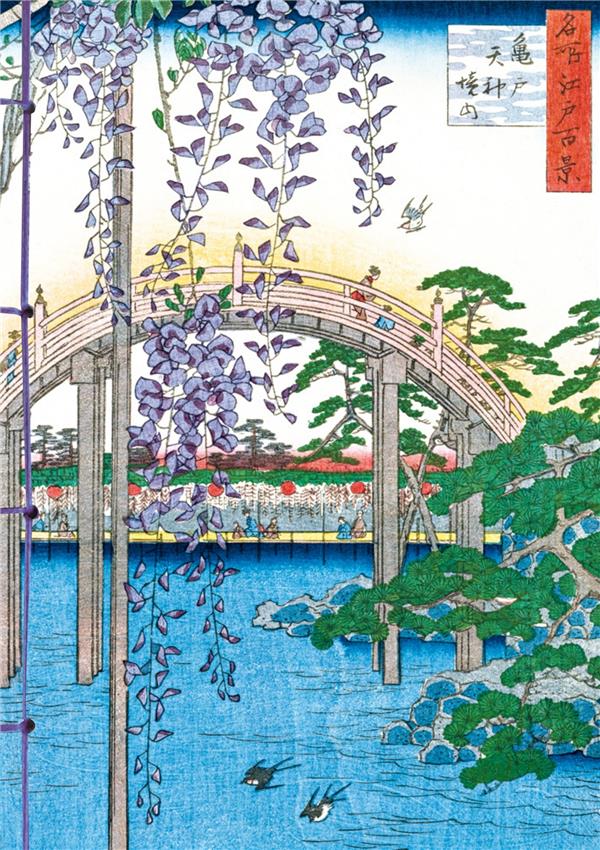 CARNET HAZAN GLYCINE DANS L'ESTAMPE JAPONAISE 18 X 26 CM (PAPETERIE)