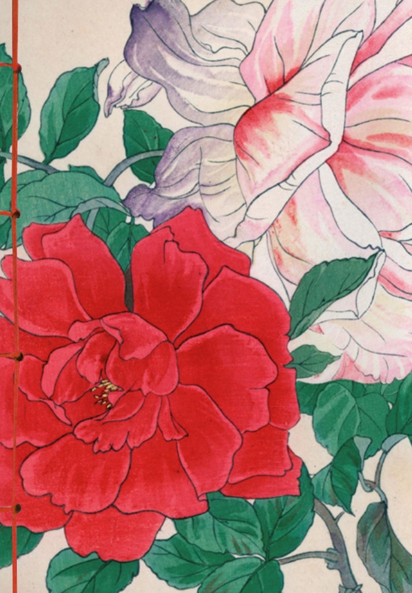 CARNET HAZAN ROSES DANS L'ESTAMPE JAPONAISE 12 X 17 CM (PAPETERIE)