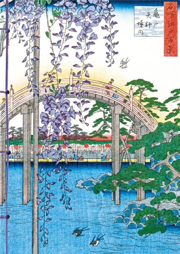 CARNET HAZAN GLYCINE DANS L'ESTAMPE JAPONAISE 16 X 23 CM (PAPETERIE)