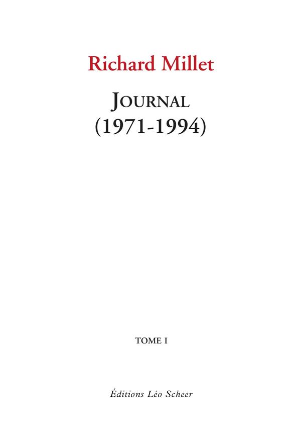 JOURNAL (1971-1994) TOME1